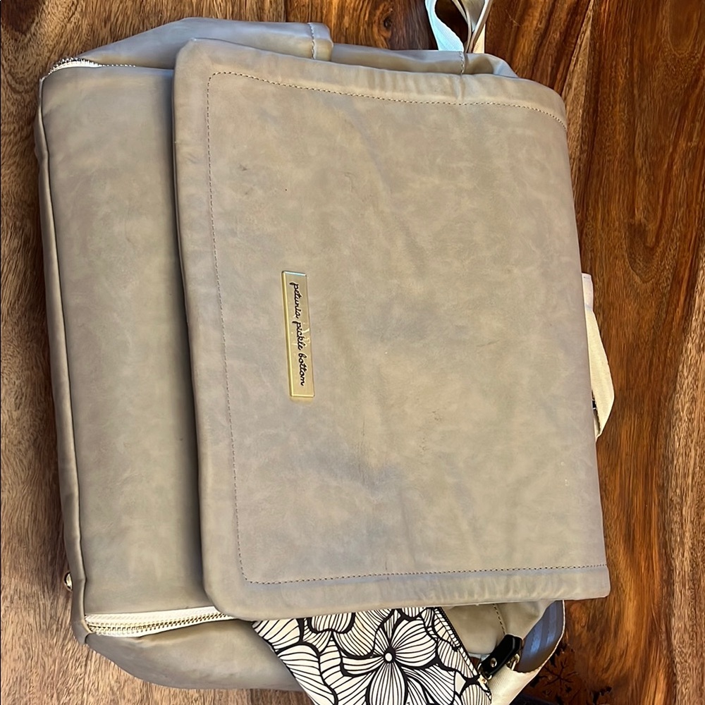 Petunia Pickle Bottom Boxy Backpack in Grey Matte Leatherette